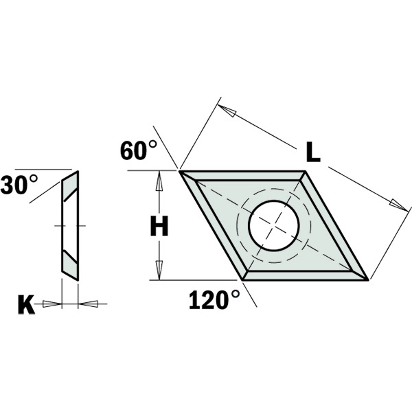 Cuchilla reversible standard (4 cortes 30°)